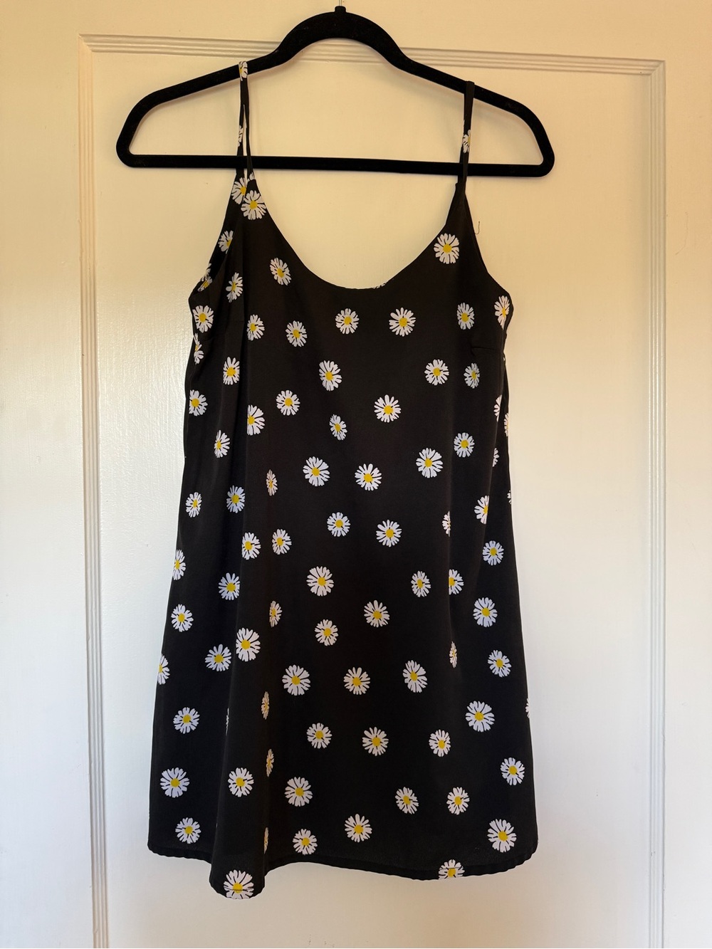 Black Daisy Print Slip Dress - full tilt